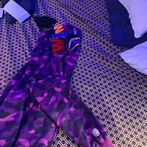Purple Bape Hoodie